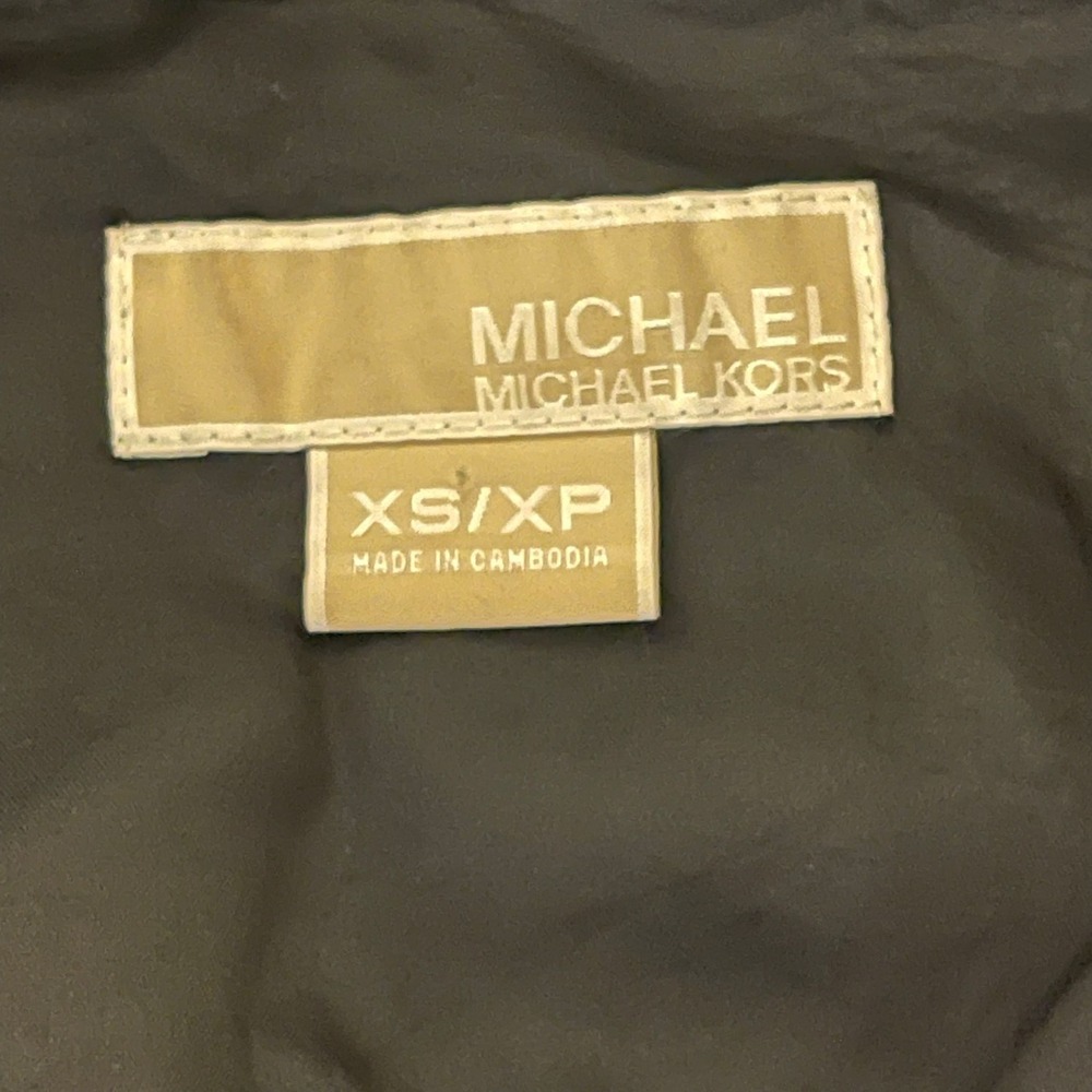 MICHAEL Michael Kors Black Double Breasted Peplum Trench Jacket Coat Womens XS - Picture 4 of 8